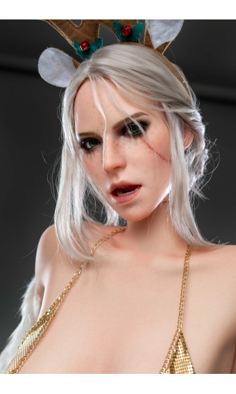 Game Lady Full Silicone Doll Ciri 168 cm, Open Mouth