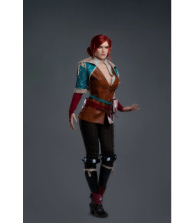 "Game Lady Triss Outfit & Shoes - Stylish Fantasy Fashion Awaits!"