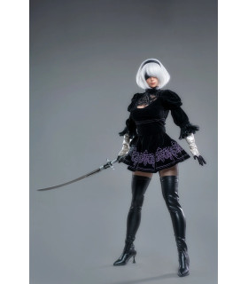 "Game Lady 2B's Outfit & Boots - Stylish Cosplay Essentials"