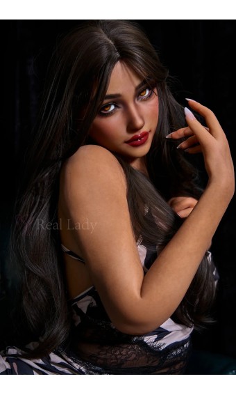 Real Lady Full Silicone Wild Zebra Sex Doll RL170 S32 Kitty Dark Tanned