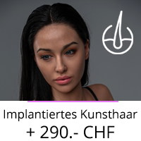 Implantiertes Kunsthaar