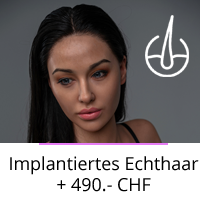 Implantiertes Echthaar