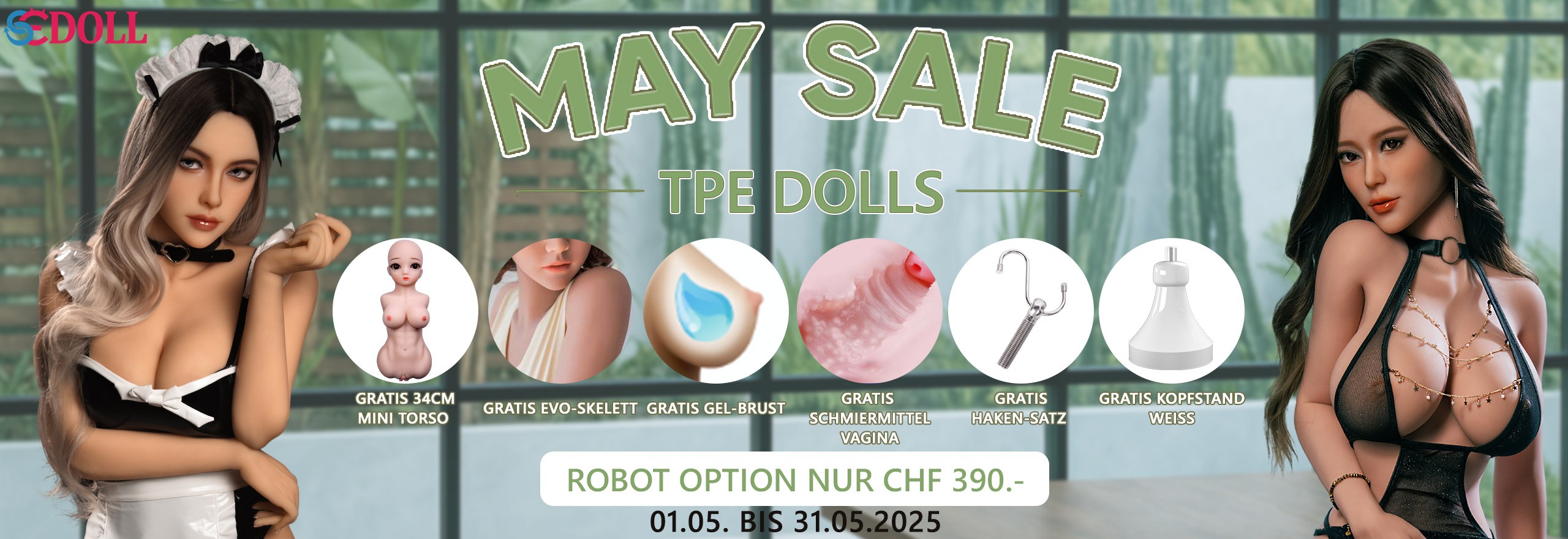 Sedolls TPE-Puppen-Aktion Mai 2025 - Gratis Optionen!