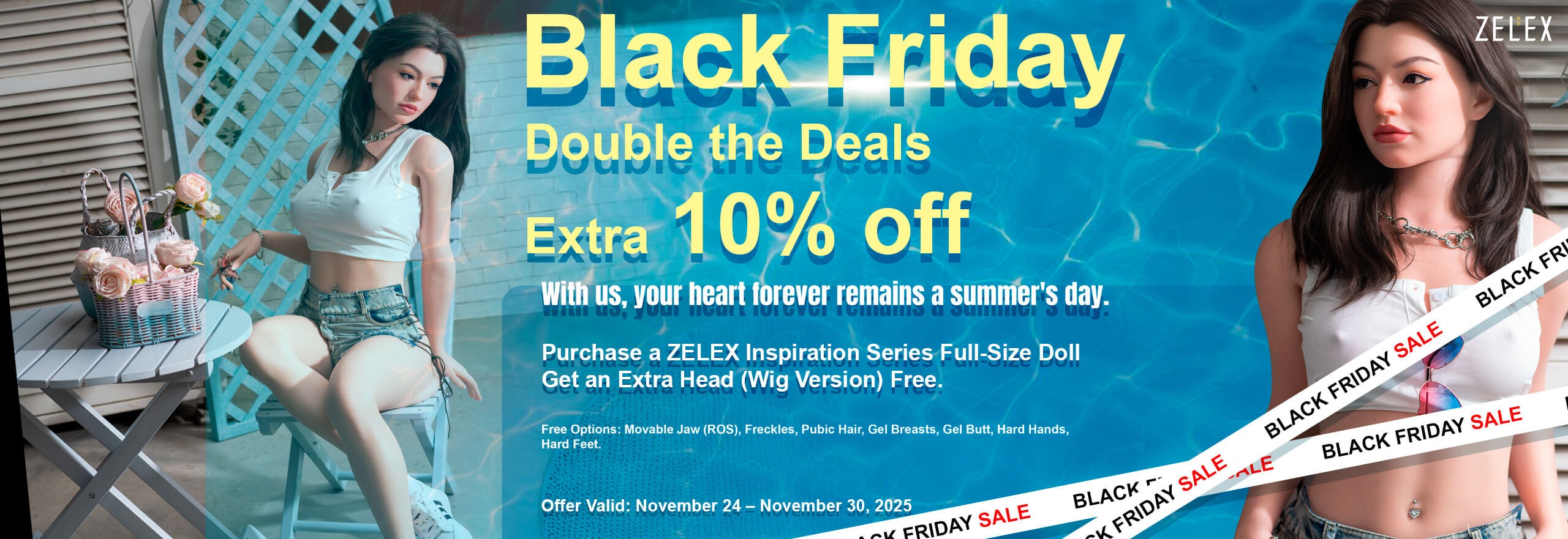 Zelex Black Friday Aktion 2025 - All ZELEX products participate in the 10% discount, including Fusion series, Inspiration series, SLE series, single heads, and single bodies